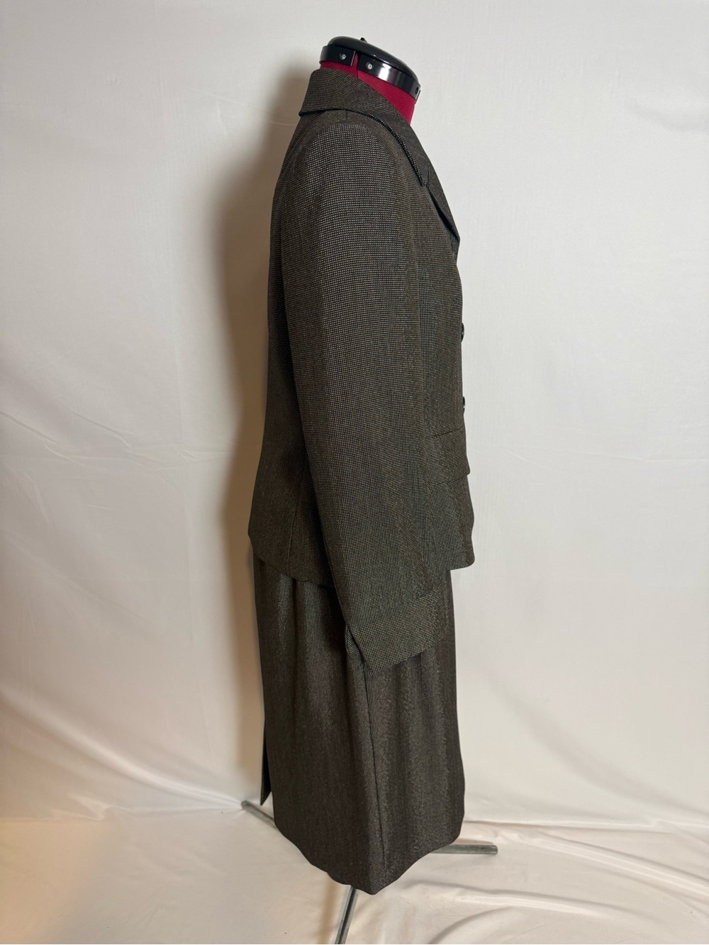 NWT Evan Picone Skirt Suit Size 10P Black & Brown 2-Piece Set Blazer & Skirt - Picture 14 of 16